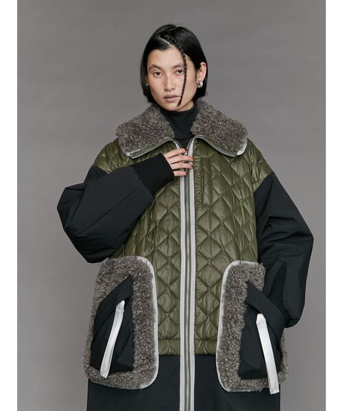 UN3D.（アンスリード）の「BIG COLLAR FABRIC MIX CT / ビッグカラー