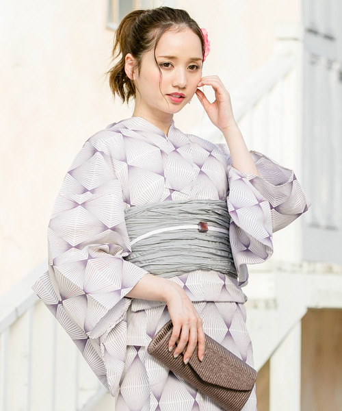 セール】浴衣3点セット （浴衣＋帯＋下駄）「bonheur saisons/ボヌール