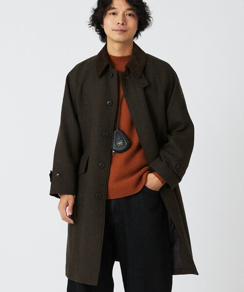 セール】HIGH LAND WOOL オーバーサイズバルマカーンコート（ステン