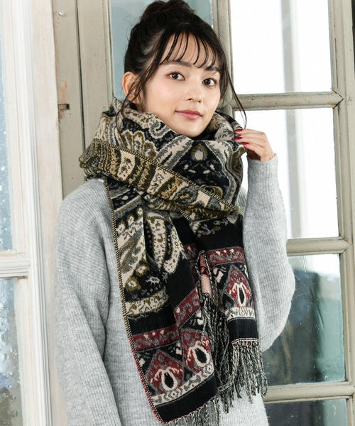 QUEENHEAD（クイーンヘッド）の「ペイズリー柄 大判ストールマフラー