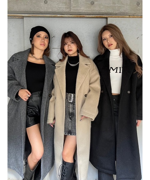 EGOIST（エゴイスト）の「ニットシャギーロングコート（チェスター