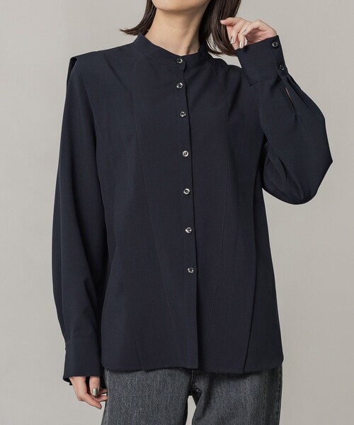 ショルダータックバンドカラーシャツ（シャツ/ブラウス）｜PUBLIC