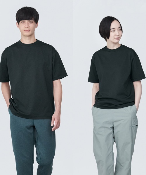 セール】〔MUJI WALKER〕紳士 UVカット吸汗速乾半袖Tシャツ（T