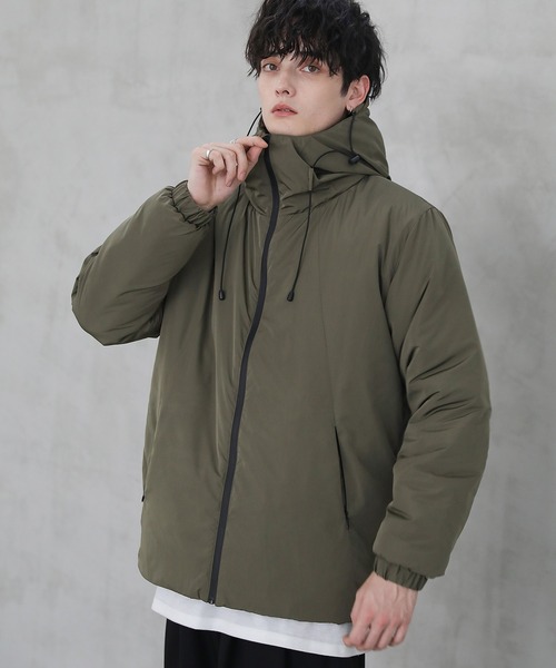 セール】ボリュームハイネック 中綿 アウター ジャケット（ダウン