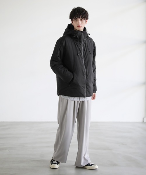 セール】ボリュームハイネック 中綿 アウター ジャケット（ダウン