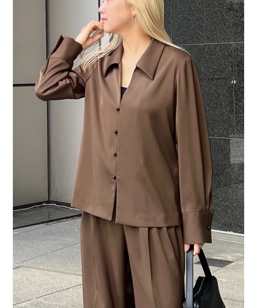 Open collar slim SH JK オープンカラースリムシャツジャケット