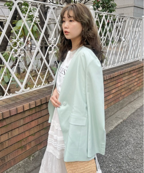 FRAY I.D（フレイアイディー）の「ウエストリボンノーカラージャケット