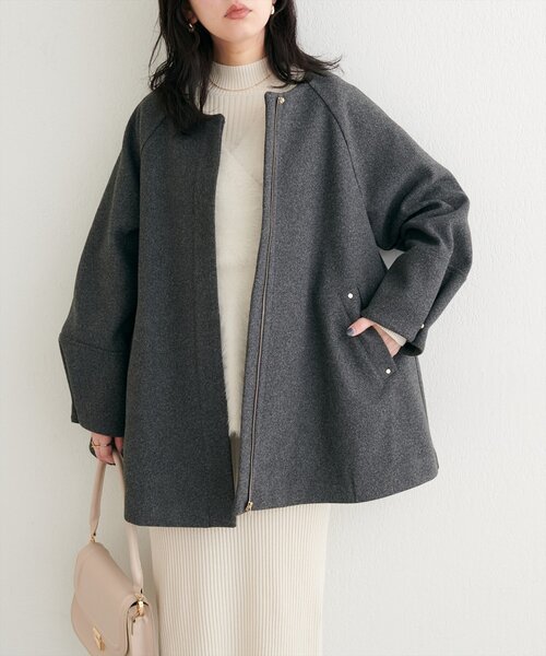 セール】〈osono〉2WAYノーカラーコート（ノーカラーコート