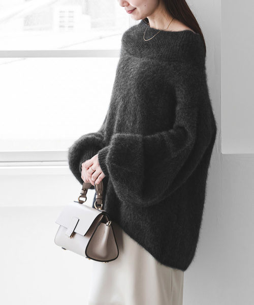 Noble（ノーブル）の「ファーニットオフショルプルオーバー（ニット