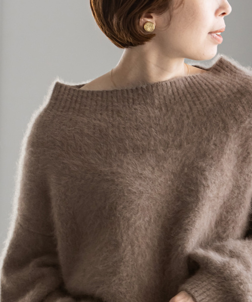 Noble（ノーブル）の「ファーニットオフショルプルオーバー（ニット