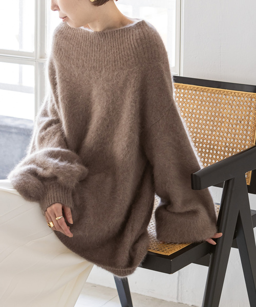 Noble（ノーブル）の「ファーニットオフショルプルオーバー（ニット