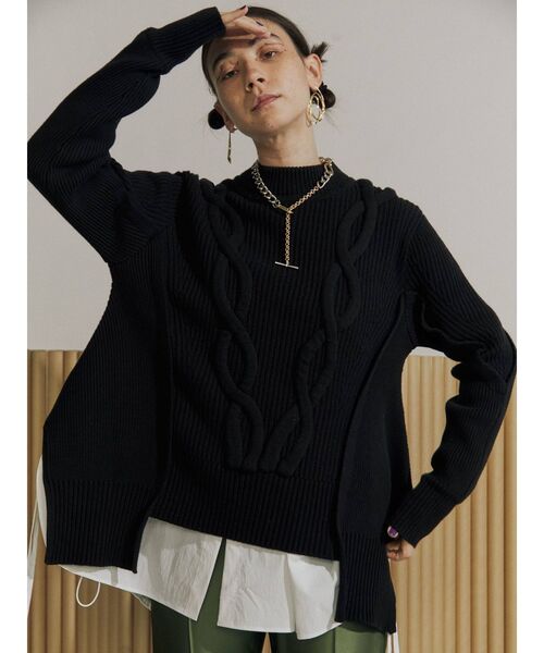 UN3D.（アンスリード）の「ケーブルボリュームニット（ニット/セーター