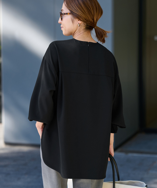 FRAMeWORK（フレームワーク）の「ダブルクロスタックスリーブブラウス