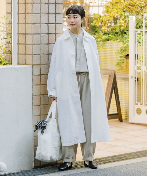 かぐれ（カグレ）の「リネンコットンステンカラーコート（ステンカラー