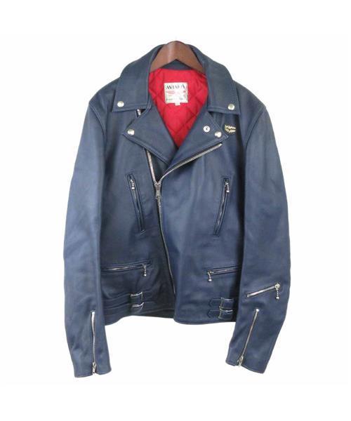 ブランド古着】ライトニング タイトフィット ライダースジャケット 40