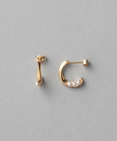 パール ツイスト フープピアス（ピアス（両耳用））｜ete（エテ）の