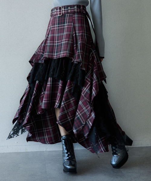 タータンチェックティアードスカート(HARE)（スカート）｜HARE（ハレ