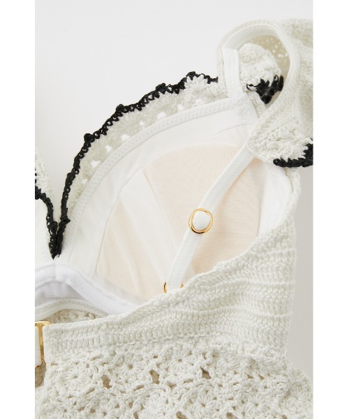 rienda（リエンダ）の「フリルショルダークロシェワイヤーカップビキニ