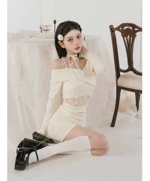 コルセットレースカットミニワンピース（ワンピース）｜Darich