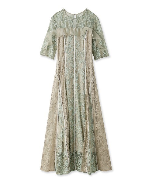 FRAY I.D（フレイアイディー）の「コンビネーションレースフレアドレス