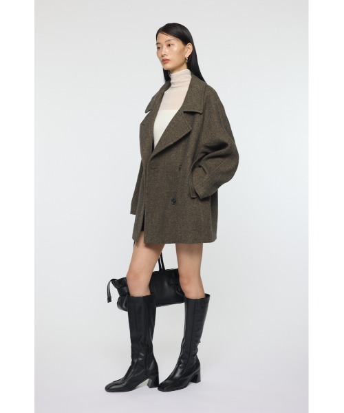 MOUSSY（マウジー）の「DOUBLE BREASTED MID コート（ピーコート