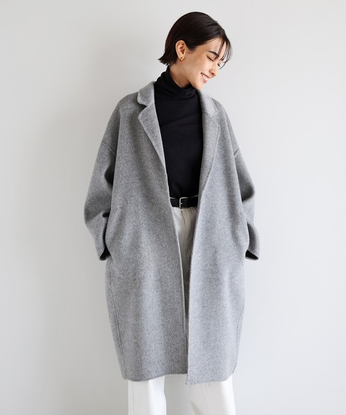 セール】【新色追加】リバーロングコクーンコート（チェスターコート