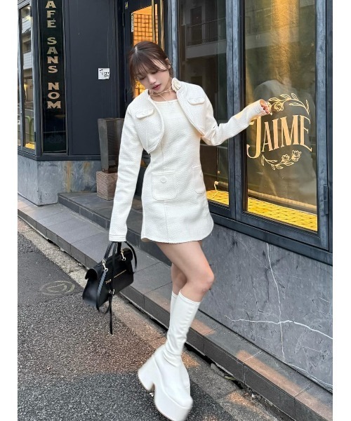 ツイードアンサンブルノースリミニワンピース（ワンピース）｜Darich