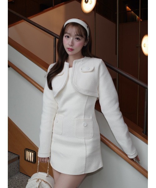 ツイードアンサンブルノースリミニワンピース（ワンピース）｜Darich