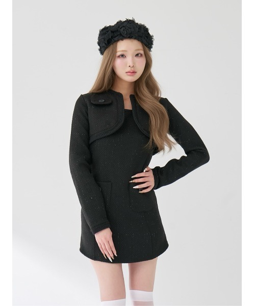 ツイードアンサンブルノースリミニワンピース（ワンピース）｜Darich