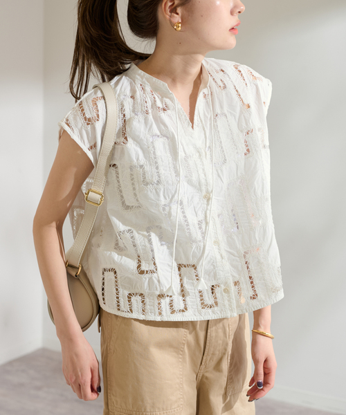 FRAMeWORK（フレームワーク）の「カットワークレースブラウス（シャツ