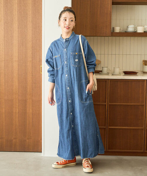 限定展開 Lee/リー 別注 FLARE MAXI ONEPIECE/フレア マキシ