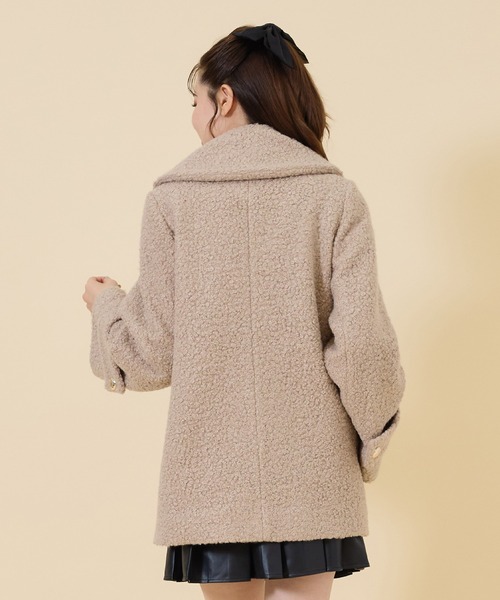 REDYAZEL（レディアゼル）の「ボアダブルミドルコート（ステンカラー