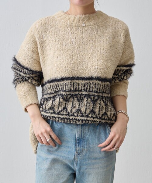 ビッグフェアアイル柄プルオーバー（ニット/セーター）｜BEARDSLEY