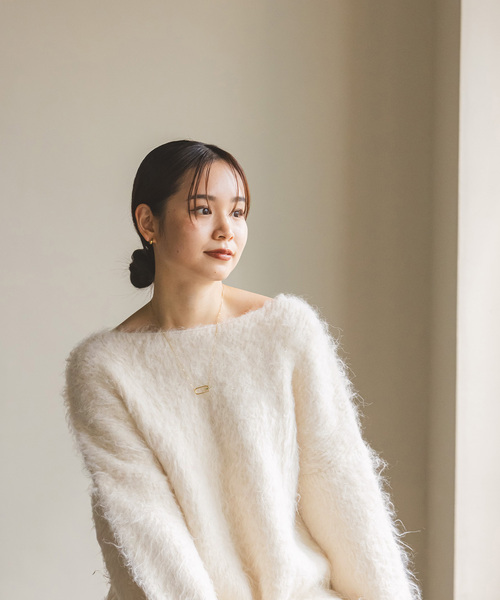 Noble（ノーブル）の「シャギーニットミニワンピース（ワンピース