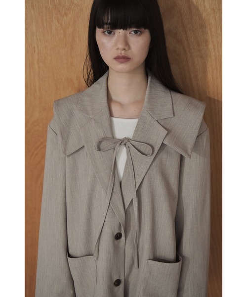 Abor（アボア）の「【Abor】セーラーカラー2way オーバージャケット