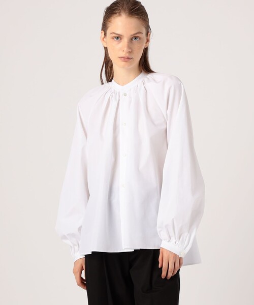 caban（キャバン）の「ハイカウントブロード ギャザーブラウス（シャツ