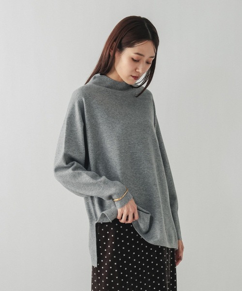 セール】フワフワHugmeハイネックチュニック/581165（ニット/セーター