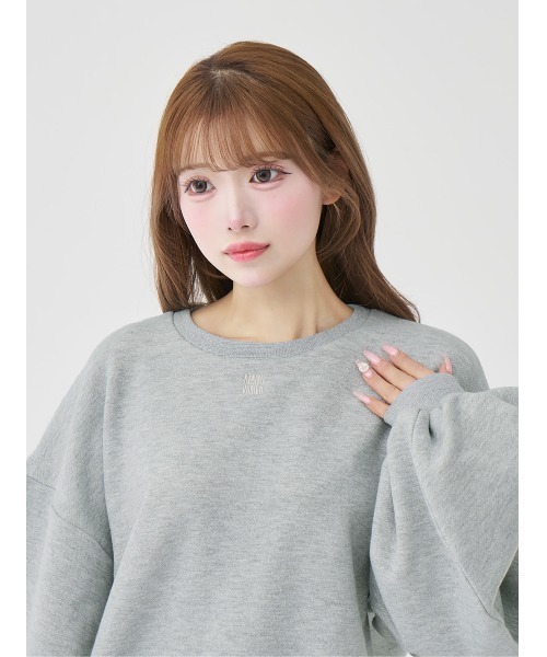 カラーラメスウェットオーバートップス（スウェット）｜Darich