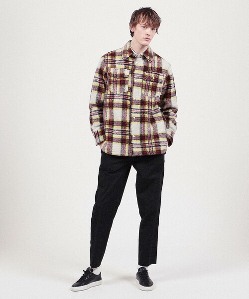 caban（キャバン）の「CABaN ウールフリース タータンチェックオーバー