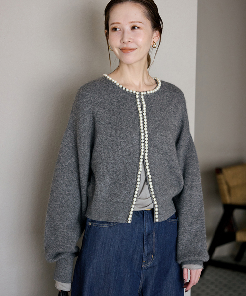 セール】パールカーディガン（カーディガン/ボレロ）｜SLOBE IENA