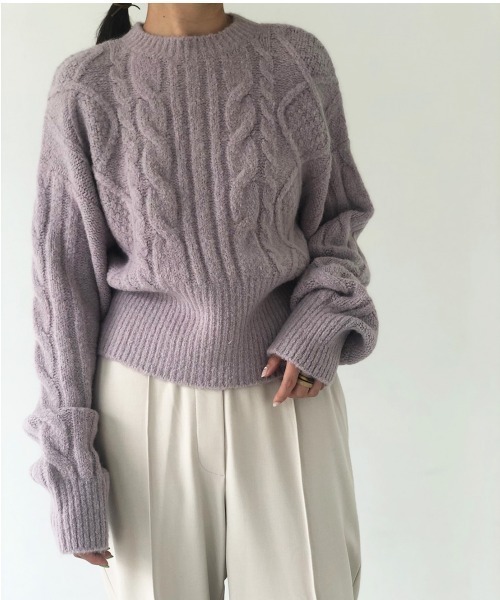 TODAYFUL（トゥデイフル）の「ソフトケーブルニット（ニット/セーター