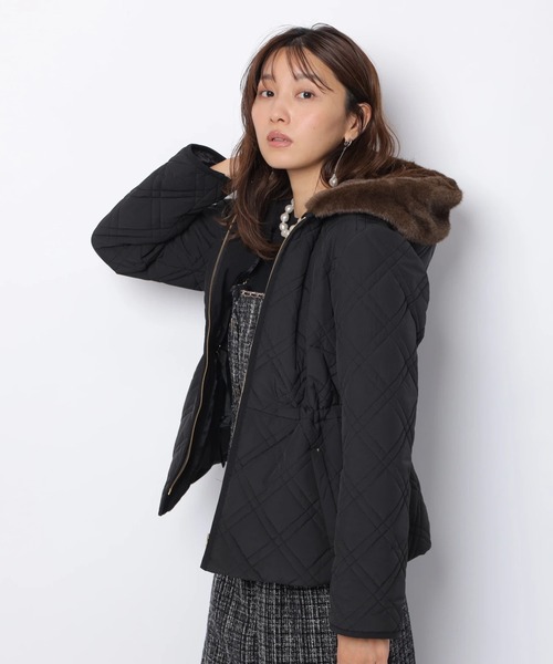 キルティングペプラムショートコート（ダウンジャケット/コート