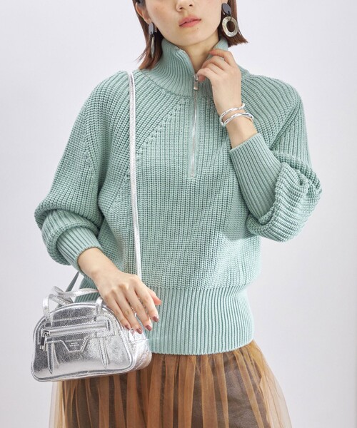 BATONER（バトナー）の「【SHIPS別注】BATONER:ハーフ ジップ ニット