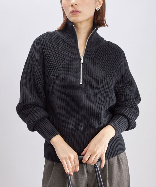 BATONER（バトナー）の「【SHIPS別注】BATONER:ハーフ ジップ ニット