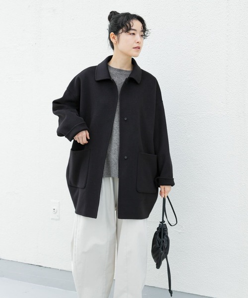 かぐれ（カグレ）の「ウールステンカラーショートコート（ステンカラー