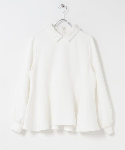 セール】F by ROSSO レースカラーペプラムブラウス（シャツ/ブラウス
