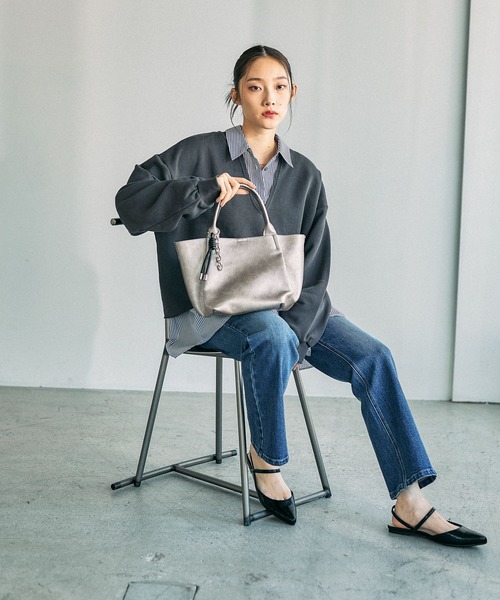 500mlペットボトルも入る】ポーチ付き3WAYトート 638744（トートバッグ