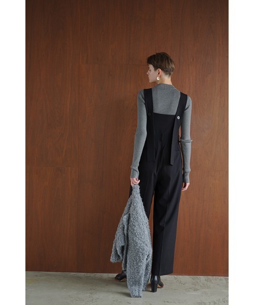 CLANE（クラネ）の「CLANE/クラネ/BACK RIBBON SUSPENDER SALOPETTE