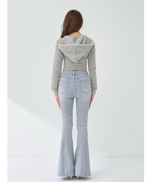 ドロップビジューフレアデニムパンツ（デニムパンツ）｜Darich