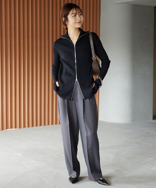 SLOBE IENA（スローブイエナ）の「ZIP襟ニット（ニット/セーター